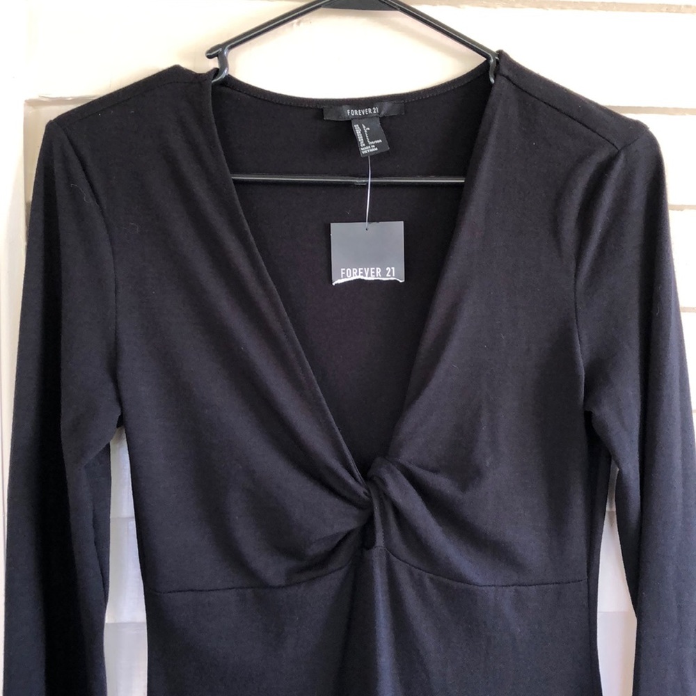 ❌ SOLD Forever21 dress NWT long black stretch L - Picture 3 of 8